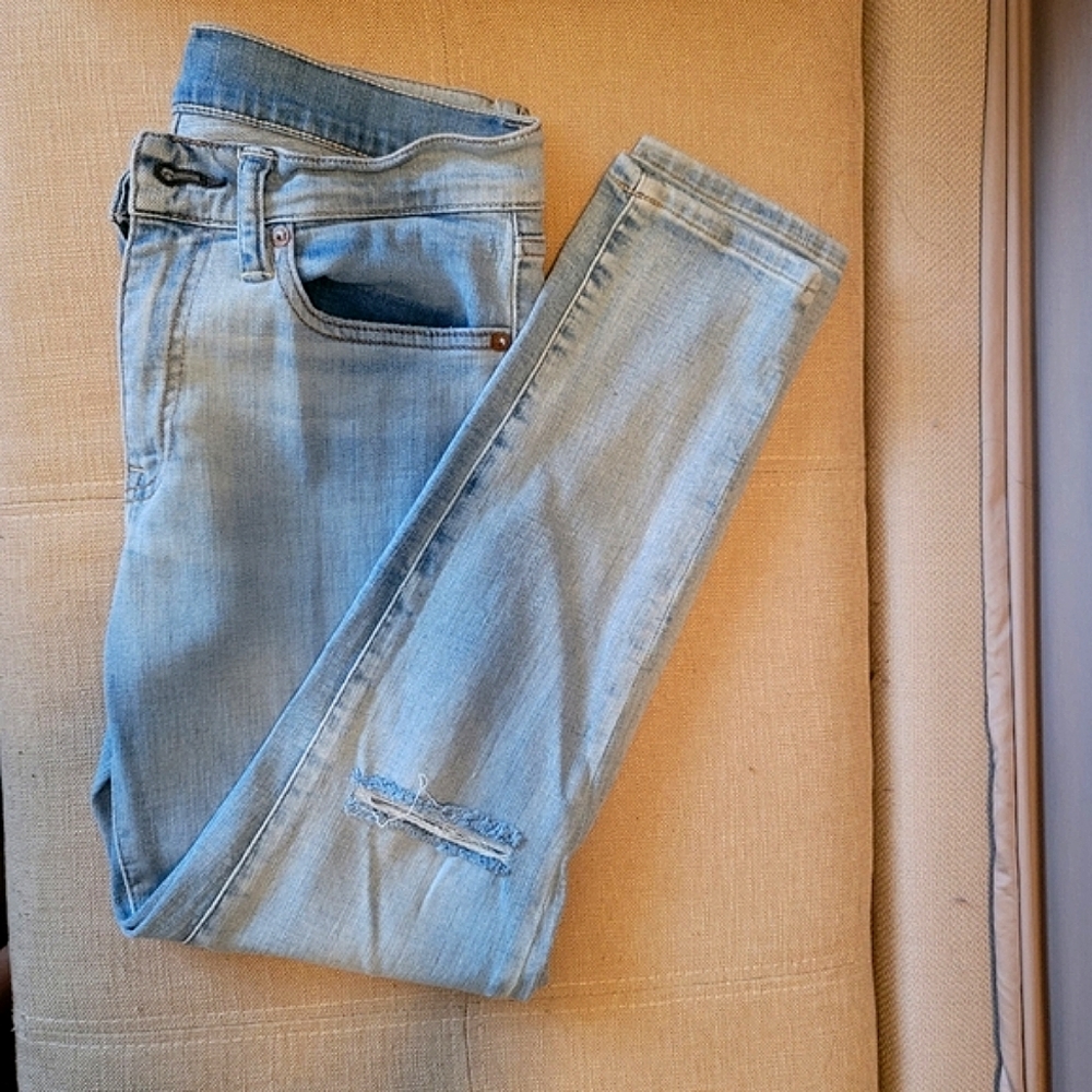Polo Ralph Lauren Light Wash Tompkins Skinny Crop Mid Rise Jeans Size 28